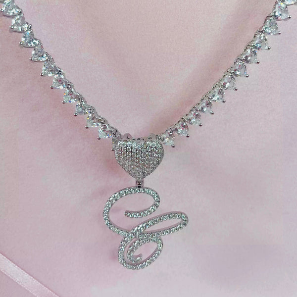 Be Mine Initial Tennis Chain