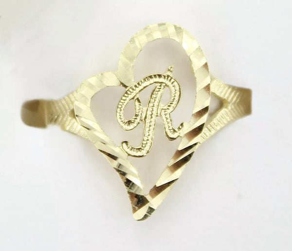 Heart Initial Ring