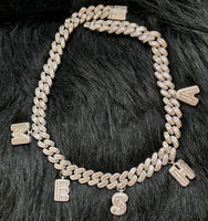 Iced Out Baguette Charm Cuban